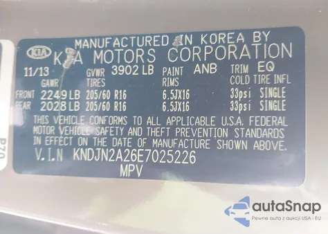 2014 Kia Soul from USA, damaged, VIN KNDJN2A26E7025226